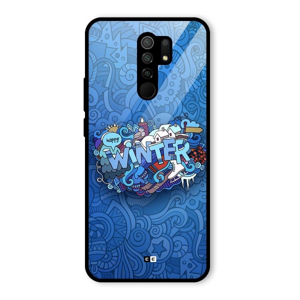 Happy Winter Glass Back Case for Redmi 9 Prime