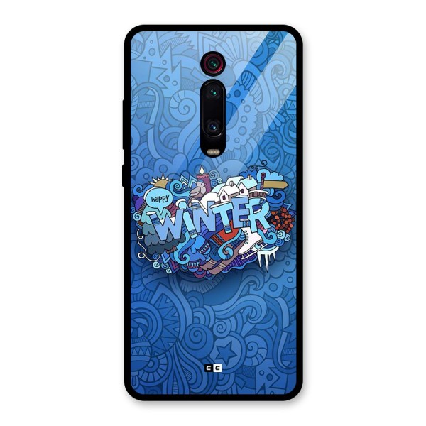 Happy Winter Glass Back Case for Redmi K20