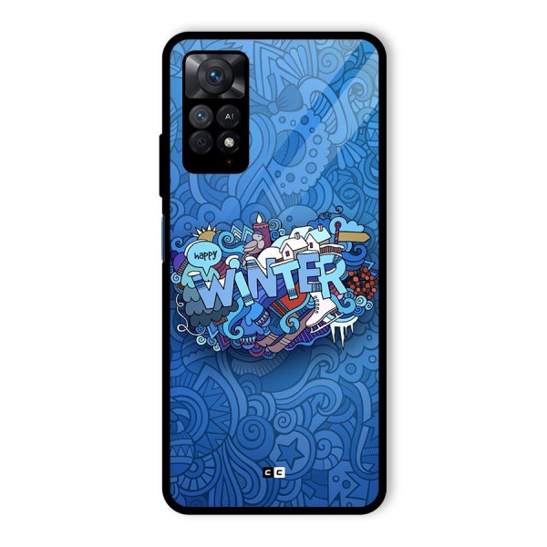 Happy Winter Glass Back Case for Redmi Note 11 Pro