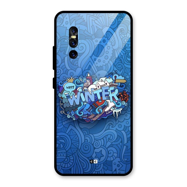 Happy Winter Glass Back Case for Vivo V15 Pro