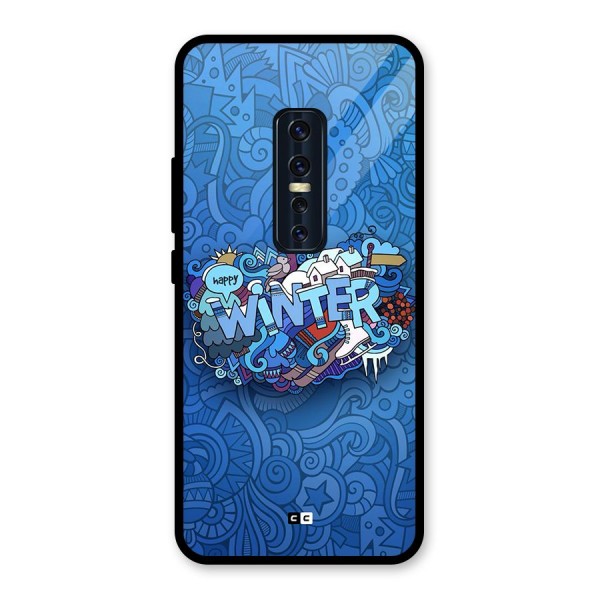 Happy Winter Glass Back Case for Vivo V17 Pro