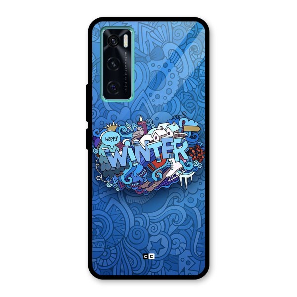 Happy Winter Glass Back Case for Vivo V20 SE