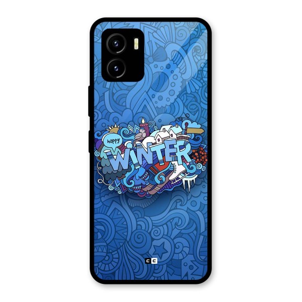 Happy Winter Glass Back Case for Vivo Y15s