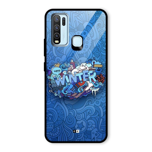 Happy Winter Glass Back Case for Vivo Y30