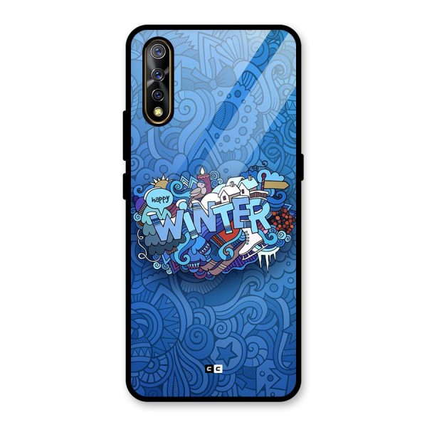 Happy Winter Glass Back Case for Vivo Z1x