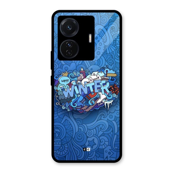 Happy Winter Glass Back Case for Vivo iQOO Z6 Pro