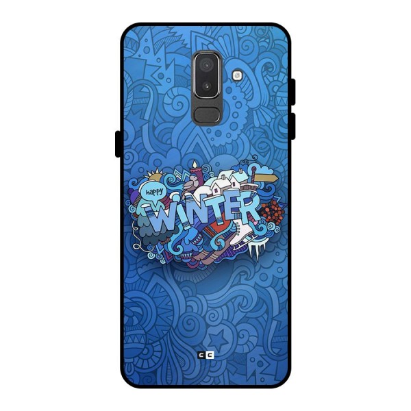 Happy Winter Metal Back Case for Galaxy On8 (2018)