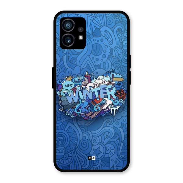 Happy Winter Metal Back Case for Nothing Phone 1