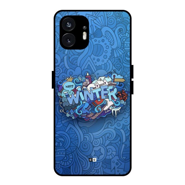 Happy Winter Metal Back Case for Nothing Phone 2