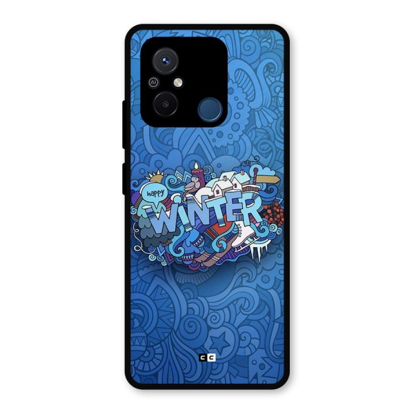 Happy Winter Metal Back Case for Poco C55