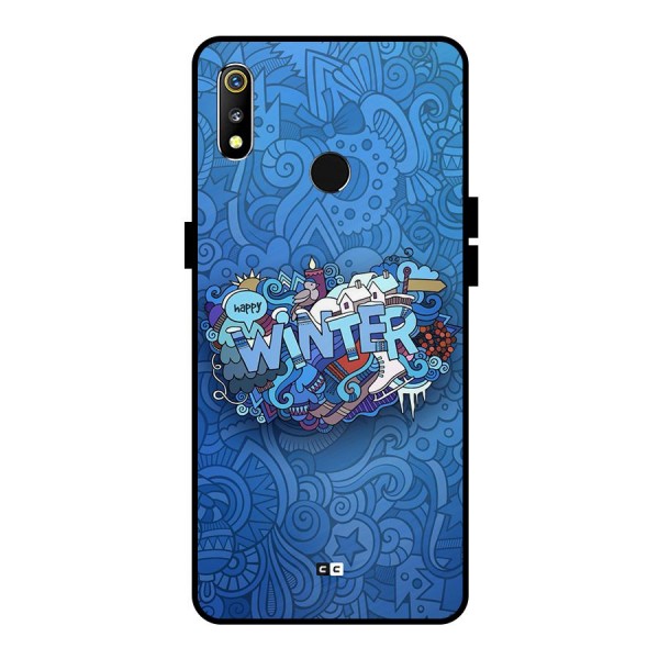 Happy Winter Metal Back Case for Realme 3