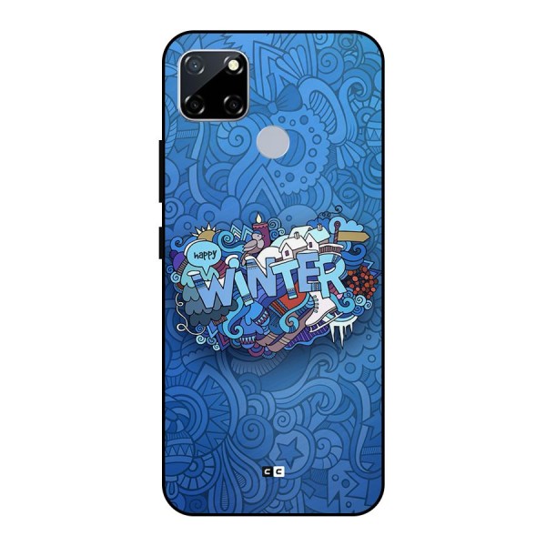 Happy Winter Metal Back Case for Realme Narzo 20