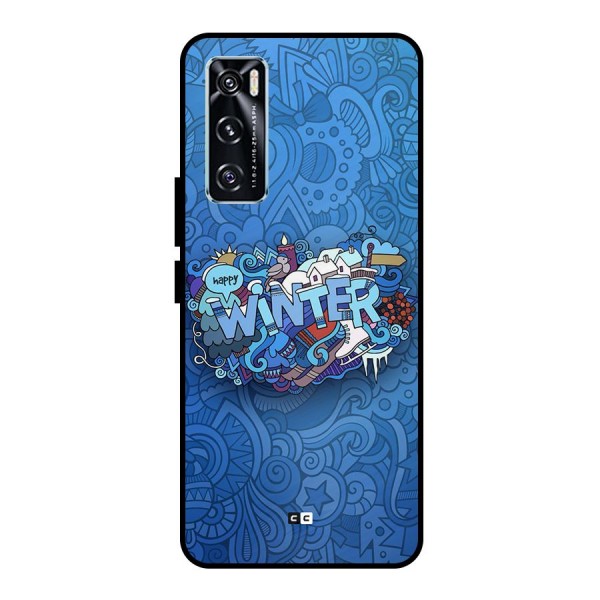 Happy Winter Metal Back Case for Vivo V20 SE