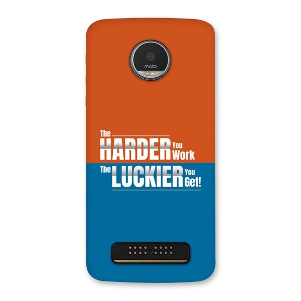 Hard Luck Back Case for Moto Z Play