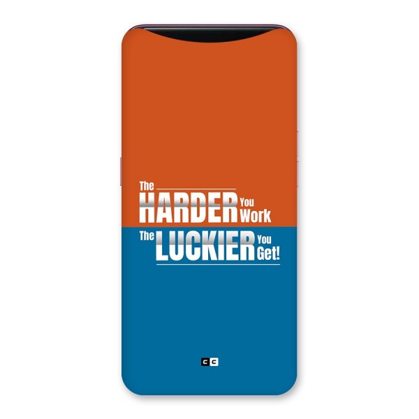 Hard Luck Back Case for Oppo Find X