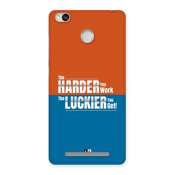 Hard Luck Back Case for Redmi 3S Prime