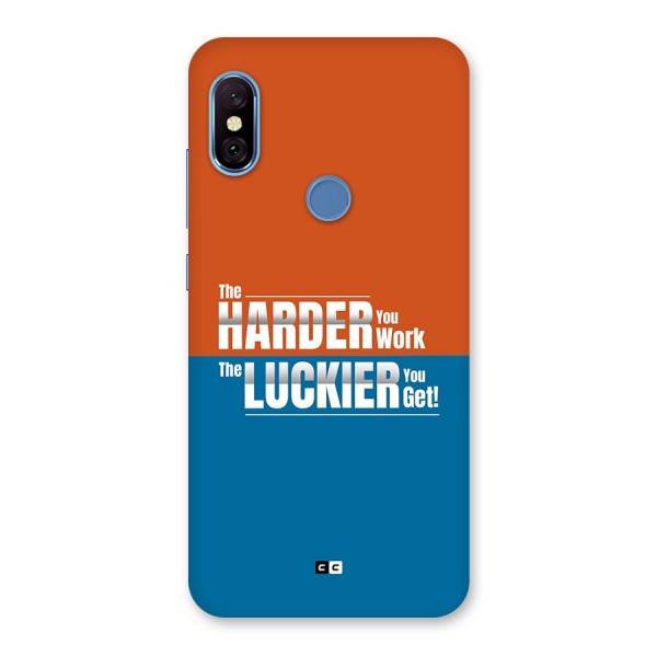 Hard Luck Back Case for Redmi Note 6 Pro