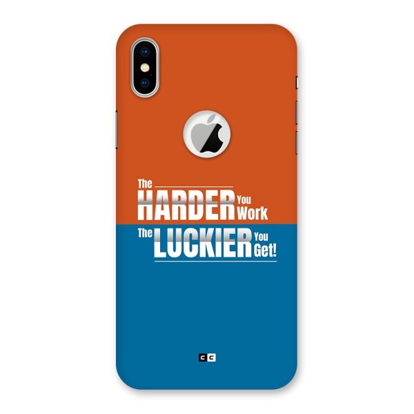 Hard Luck Back Case for iPhone XS Logo Cut