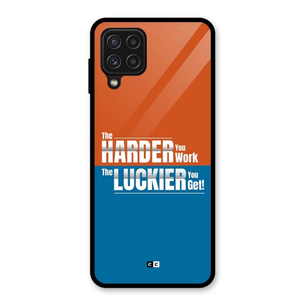 Hard Luck Glass Back Case for Galaxy A22 4G