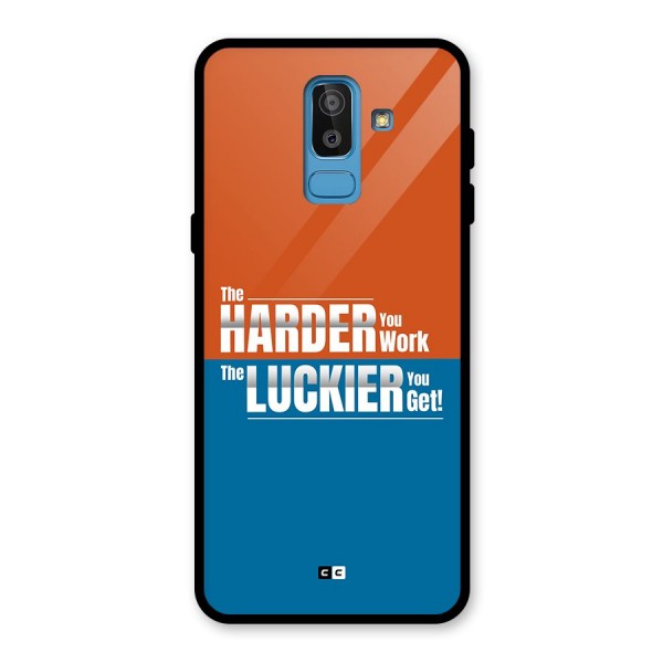 Hard Luck Glass Back Case for Galaxy J8