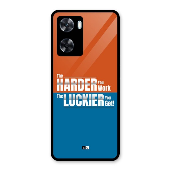 Hard Luck Glass Back Case for Oppo A77s