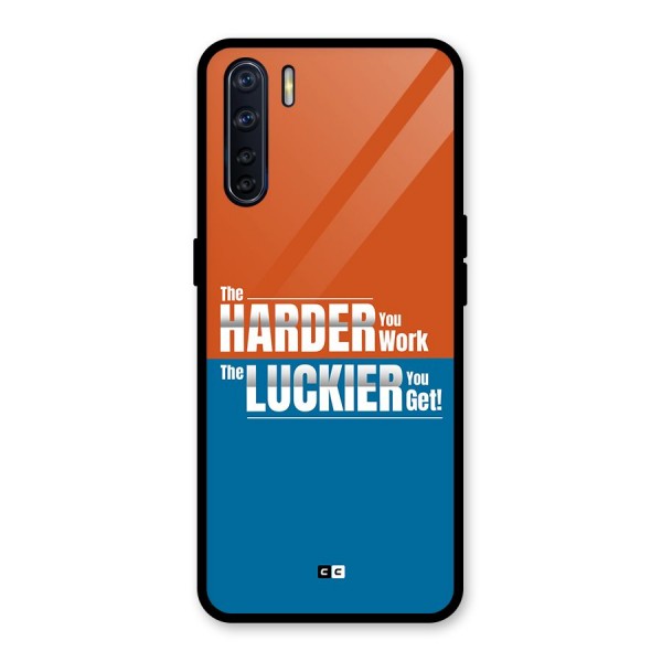 Hard Luck Glass Back Case for Oppo F15