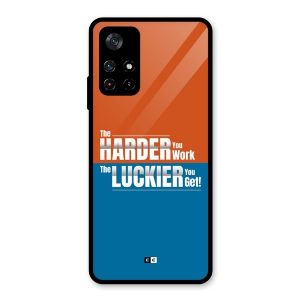 Hard Luck Glass Back Case for Poco M4 Pro 5G