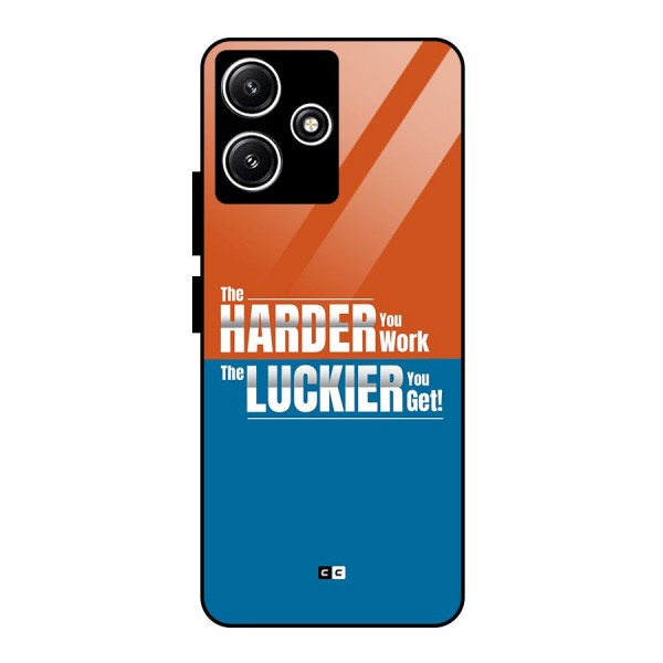 Hard Luck Glass Back Case for Poco M6 Pro