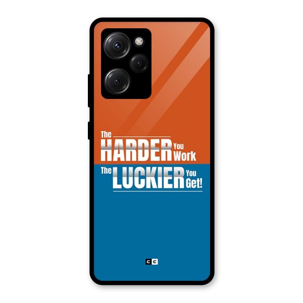 Hard Luck Glass Back Case for Poco X5 Pro