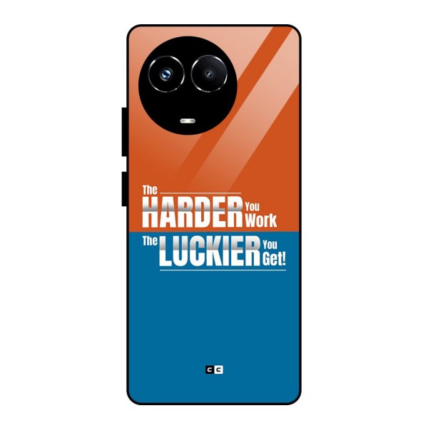 Hard Luck Glass Back Case for Realme 11X