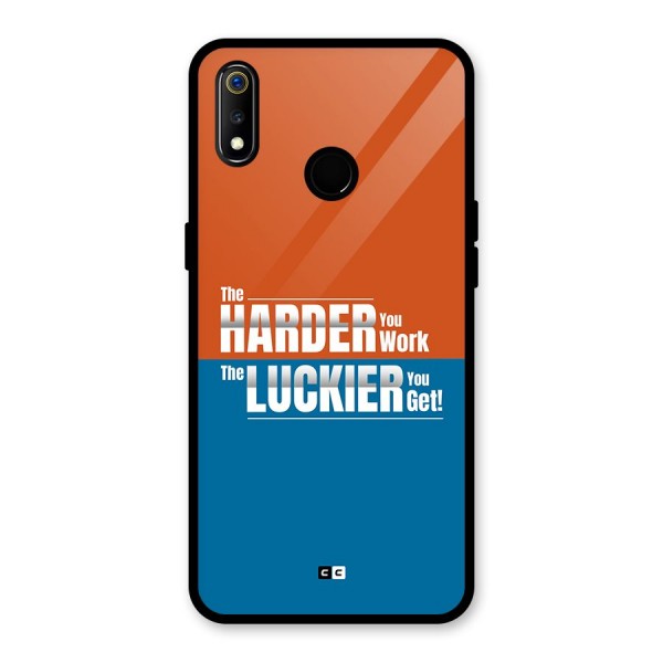 Hard Luck Glass Back Case for Realme 3