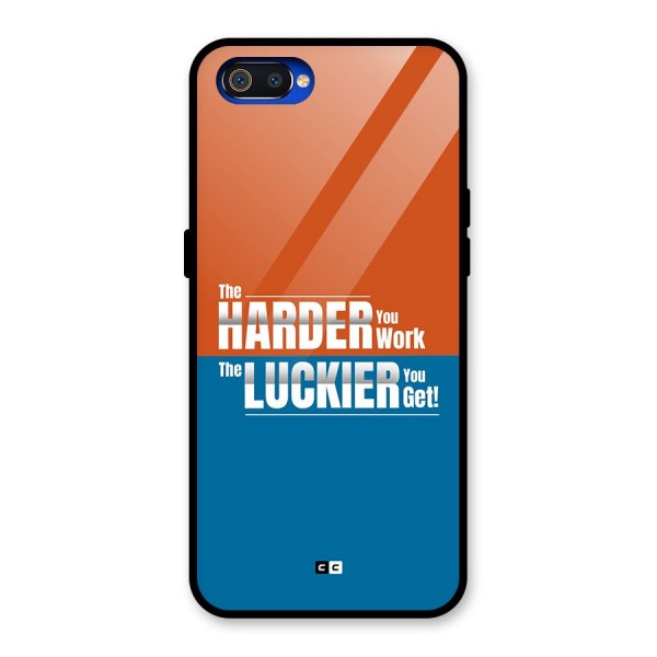 Hard Luck Glass Back Case for Realme C2