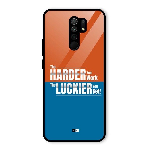 Hard Luck Glass Back Case for Redmi 9 Prime