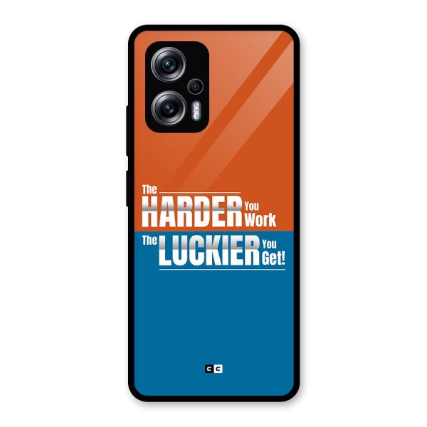 Hard Luck Glass Back Case for Redmi K50i