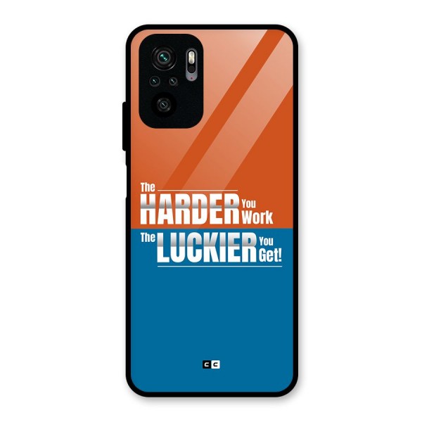 Hard Luck Glass Back Case for Redmi Note 10