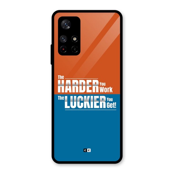 Hard Luck Glass Back Case for Redmi Note 11T 5G