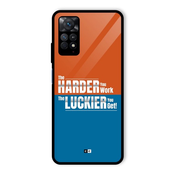 Hard Luck Glass Back Case for Redmi Note 11 Pro