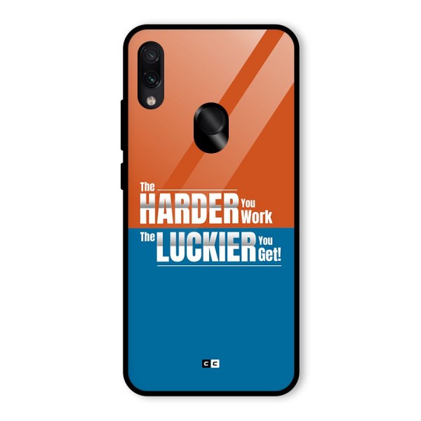 Hard Luck Glass Back Case for Redmi Note 7