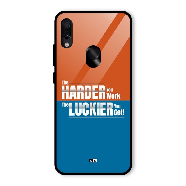 Hard Luck Glass Back Case for Redmi Note 7S