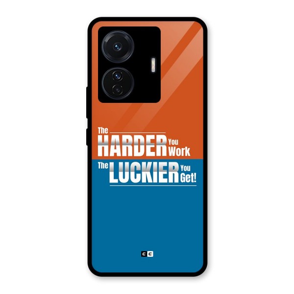 Hard Luck Glass Back Case for Vivo T1 Pro