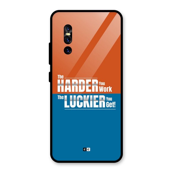 Hard Luck Glass Back Case for Vivo V15 Pro