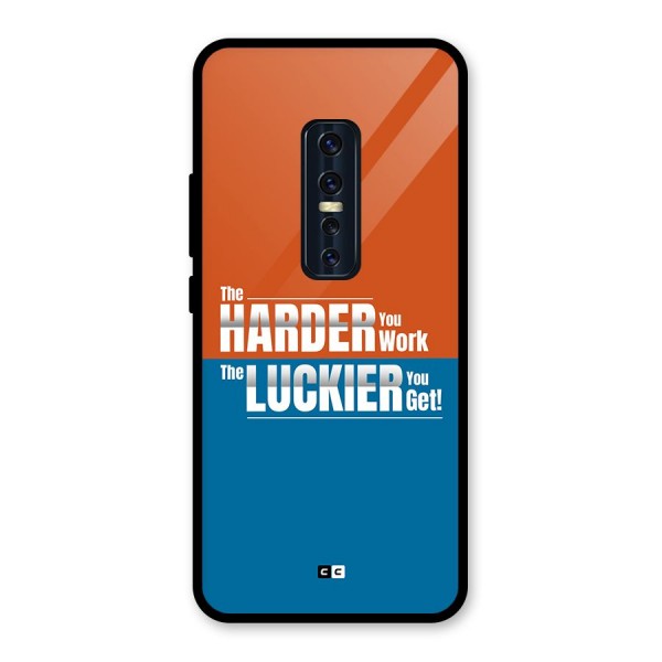 Hard Luck Glass Back Case for Vivo V17 Pro