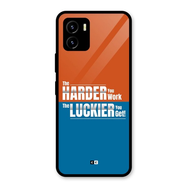 Hard Luck Glass Back Case for Vivo Y15s