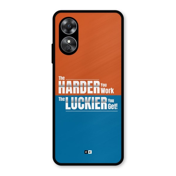 Hard Luck Metal Back Case for Oppo A17