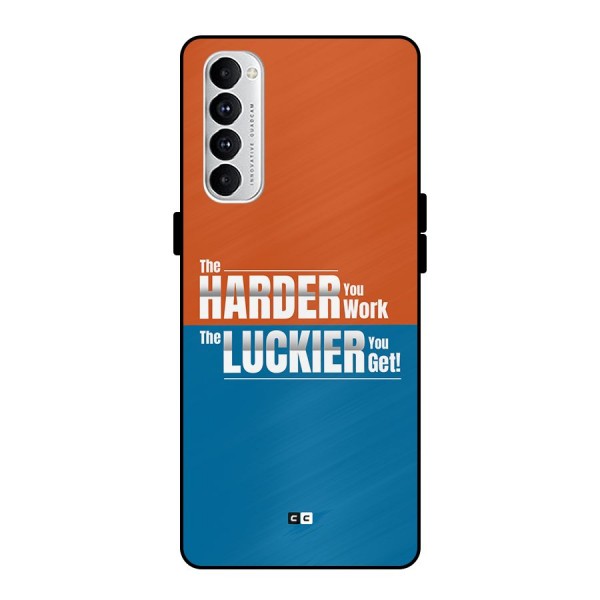 Hard Luck Metal Back Case for Oppo Reno4 Pro