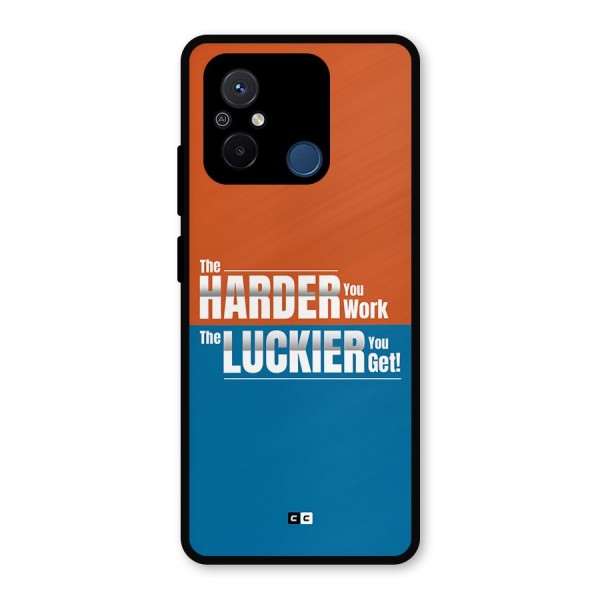 Hard Luck Metal Back Case for Poco C55