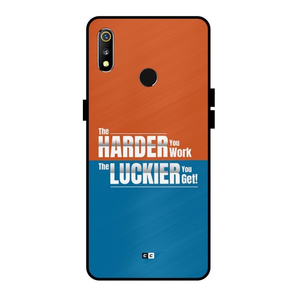 Hard Luck Metal Back Case for Realme 3