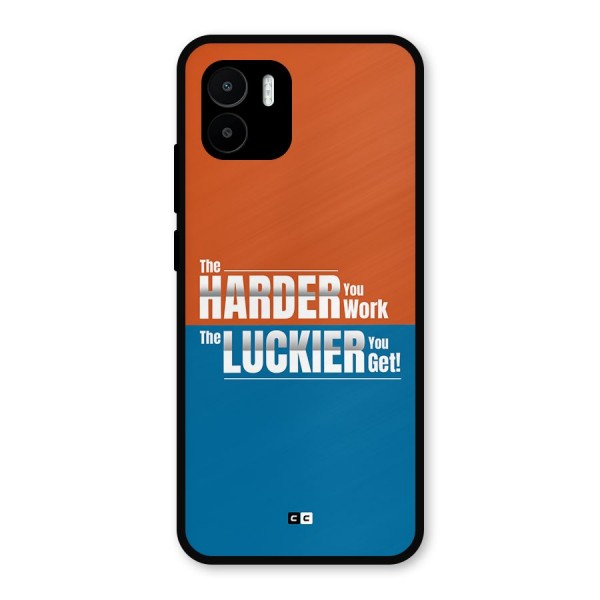 Hard Luck Metal Back Case for Redmi A2