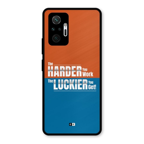 Hard Luck Metal Back Case for Redmi Note 10 Pro