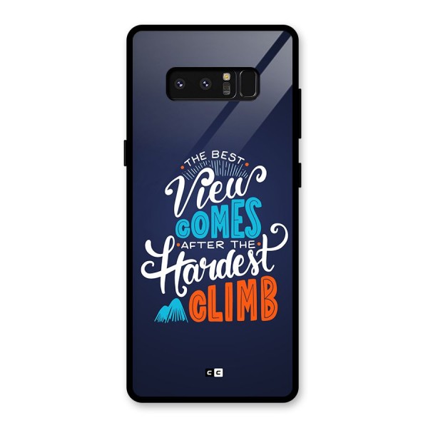 Hardest Climb Glass Back Case for Galaxy Note 8